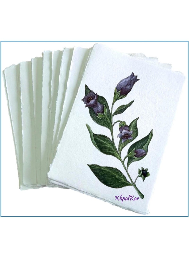 KhpalKar 30 Sheets Cotton Paper A6 Size 300 GSM Handmade Deckle Edge White Color 100% Cotton Ecologically for Greetings Cards Invitations Calligraphy Wedding Stationery and Painting - Image 4